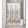 Interdesign Anzu 72 in. H X 72 in. W Black/Tan Natural Bamboo Shower Curtain Polyester 36522